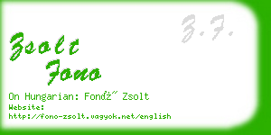 zsolt fono business card